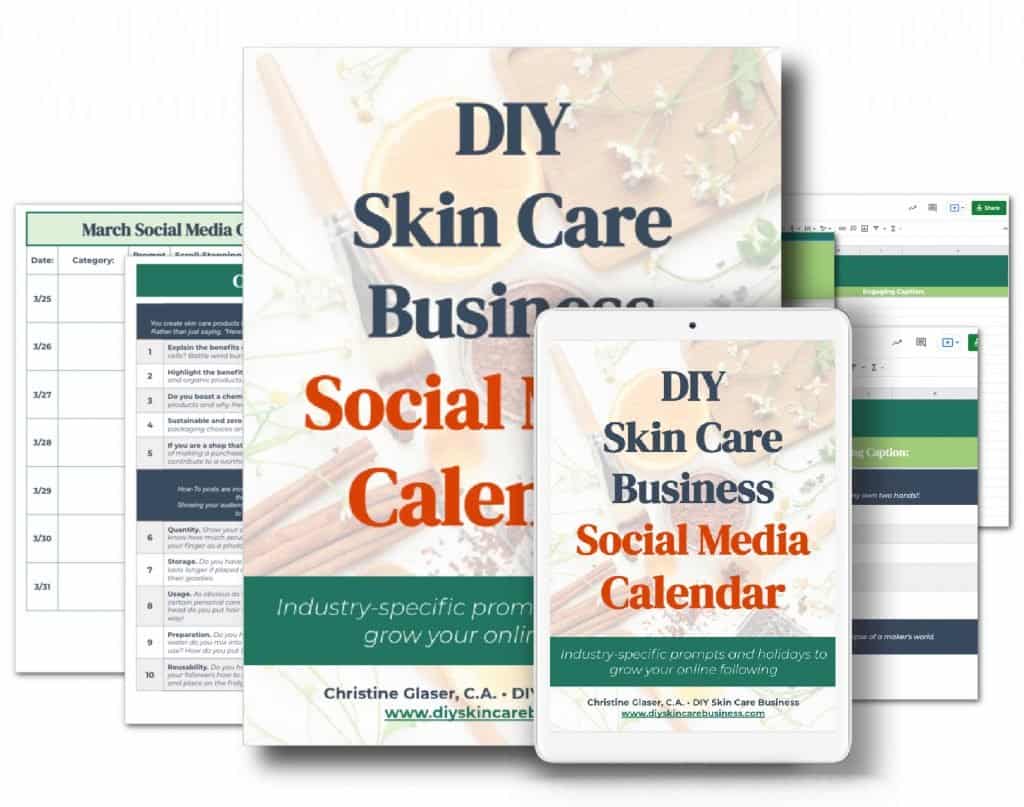 Skin Care Social Media Calendar for Entrepreneurs