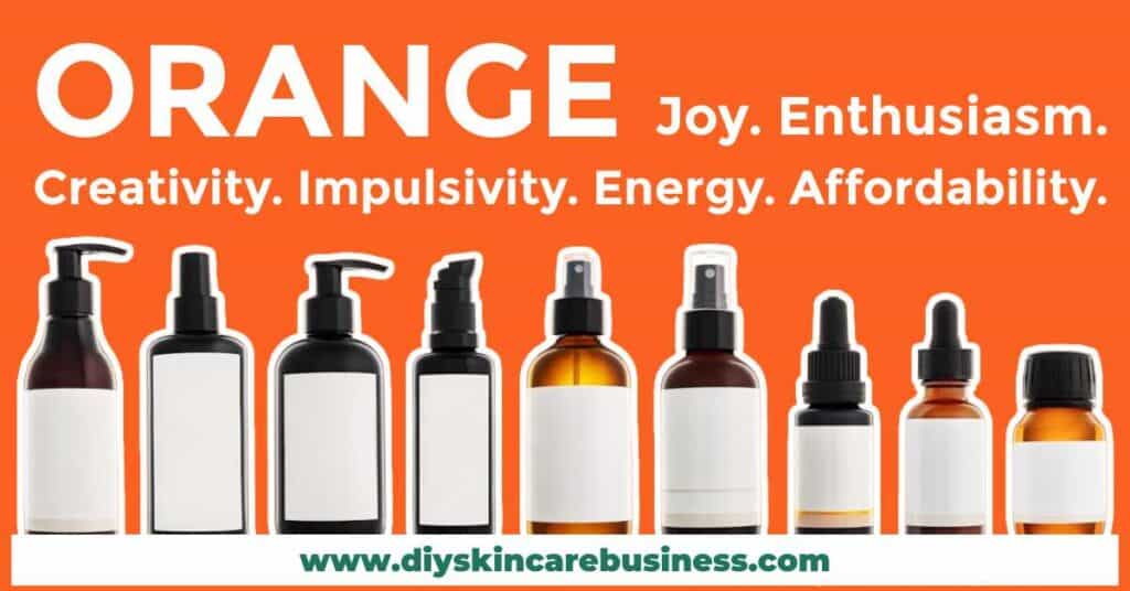Orange color psychology for skin care businesses