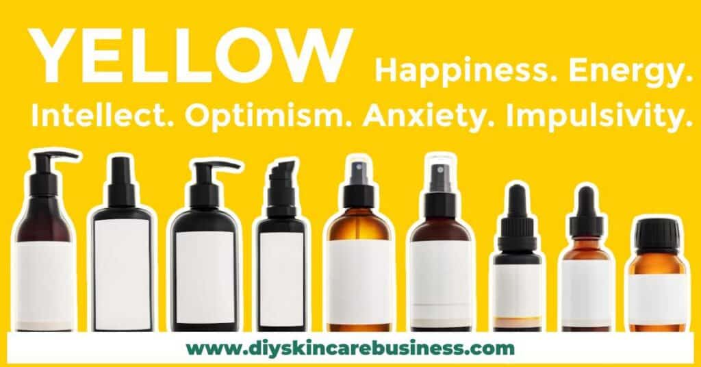 Yellow color psychology for skin care businesses