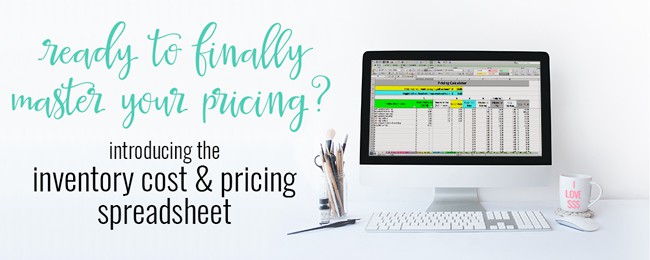 Inventory cost and pricing banner by Paper and Spark