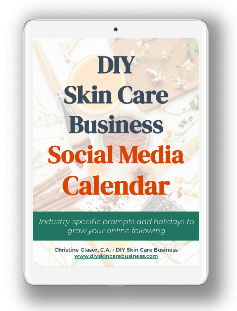 Skin Care Social Media Content Calendar on Tablet