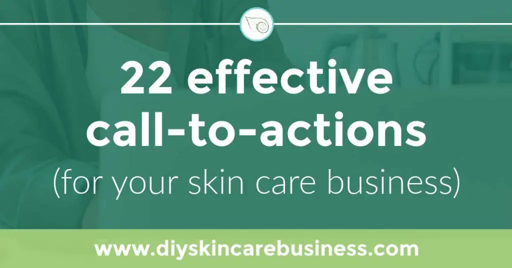 Skin Care Business call-to-actions