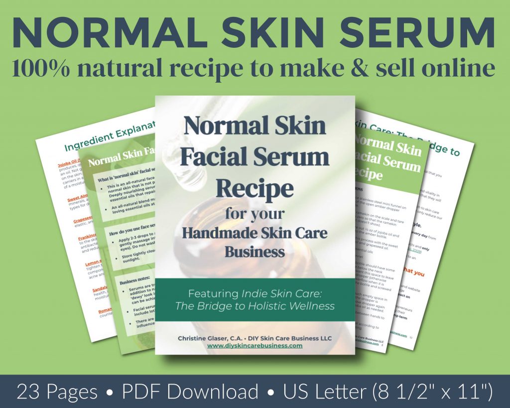 Normal Skin Face Serum Recipe for Handmade Skin Care Businesses