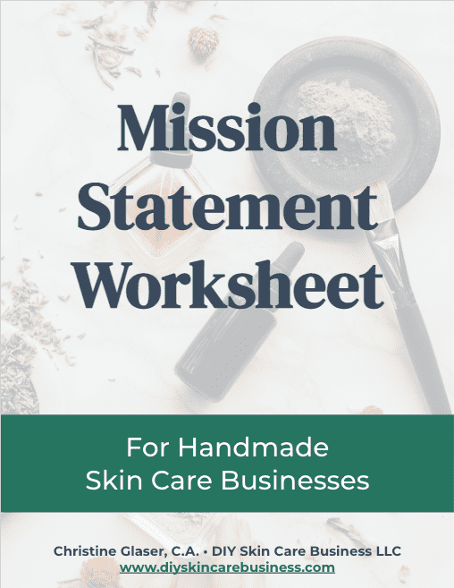 Mission Statement Worksheet for handmade skin care businesses