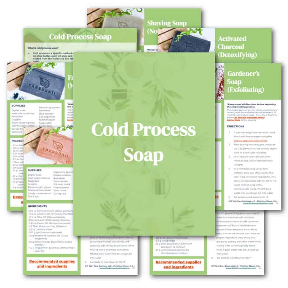 Cold Process Soap Recipes in the natural skin care recipe book