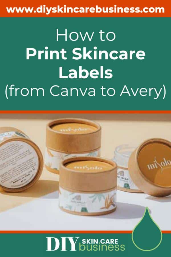 How to Print Skincare Product Labels from Canva to Avery Pinterest Pin