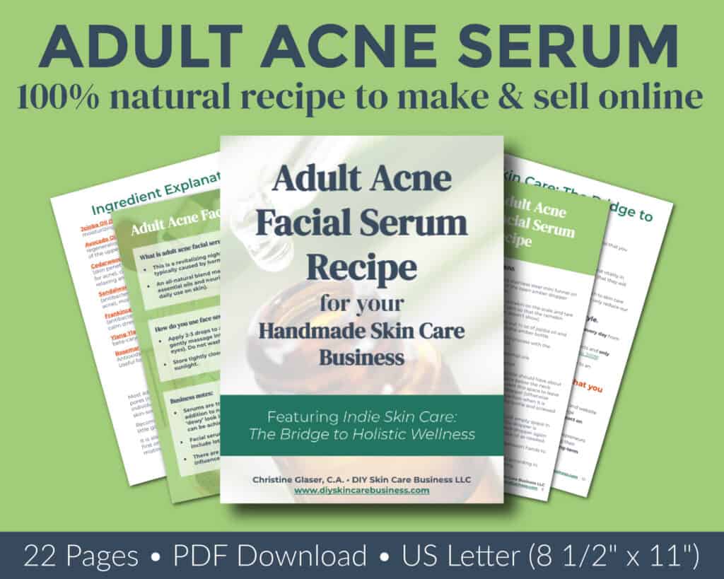 Adult Acne Face Serum Recipe DIY Skin Care Business