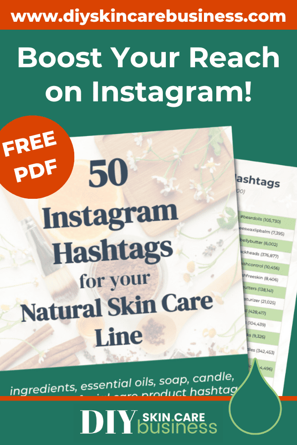 Free Instagram Hashtags researched for your handmade skin care business