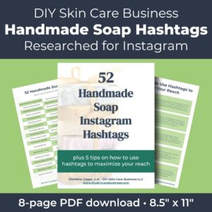 Handmade soap hashtags researched for Instagram