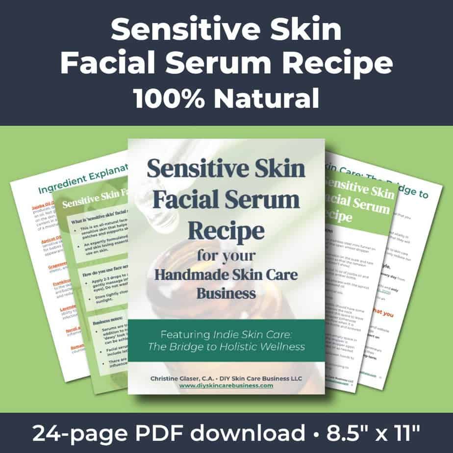 Sensitive skin facial serum recipe PDF
