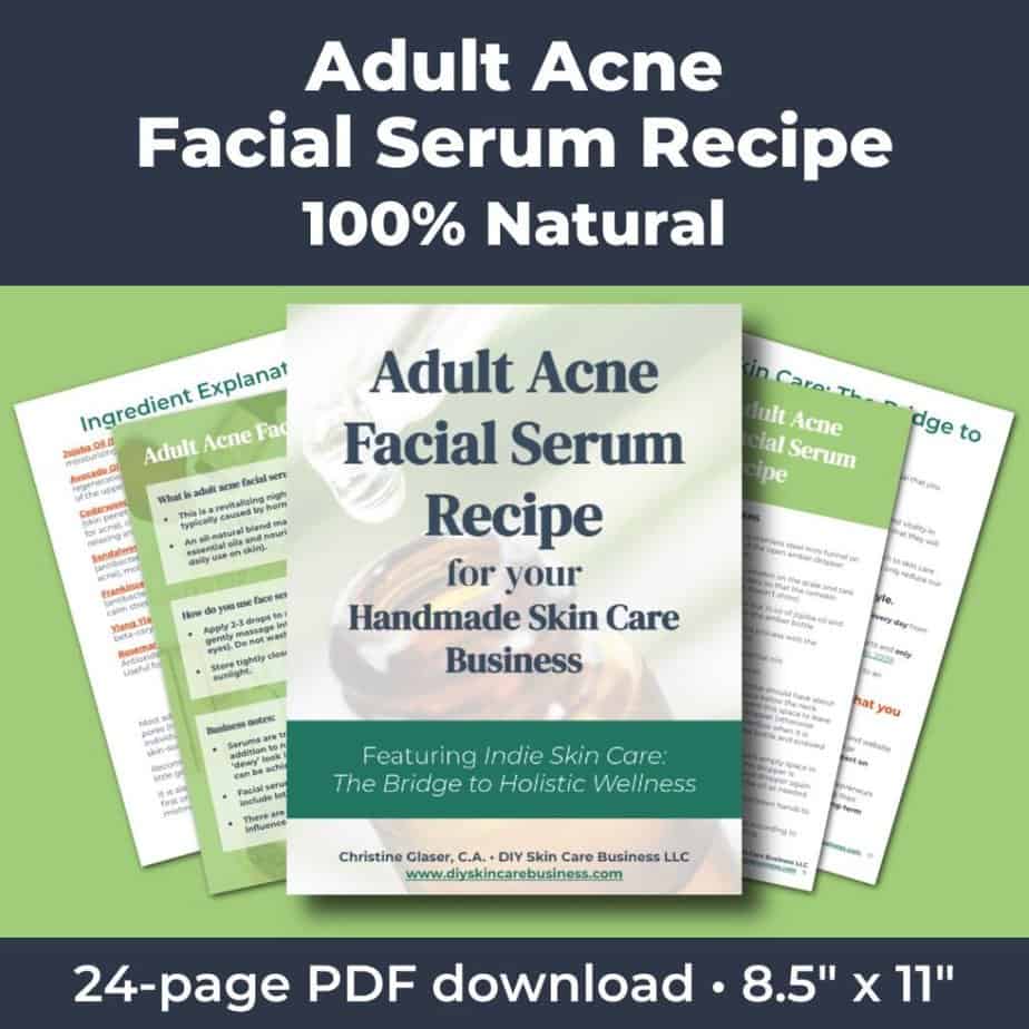 Adult Acne Facial Serum Recipe PDF
