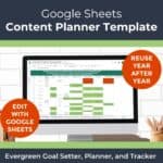 Content Planner Template (Google Sheets Workbook)