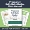 Natural Pregnancy Belly Balm Recipe PDF for Handmade Skincare Businesses
