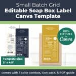 Small-Batch Grid Soap Box Label Template (Editable in Canva)