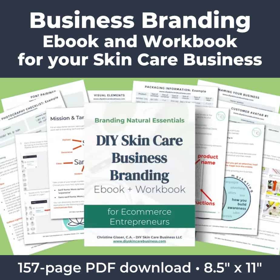 Business Branding Ebook and Workbook for Handmade Skincare