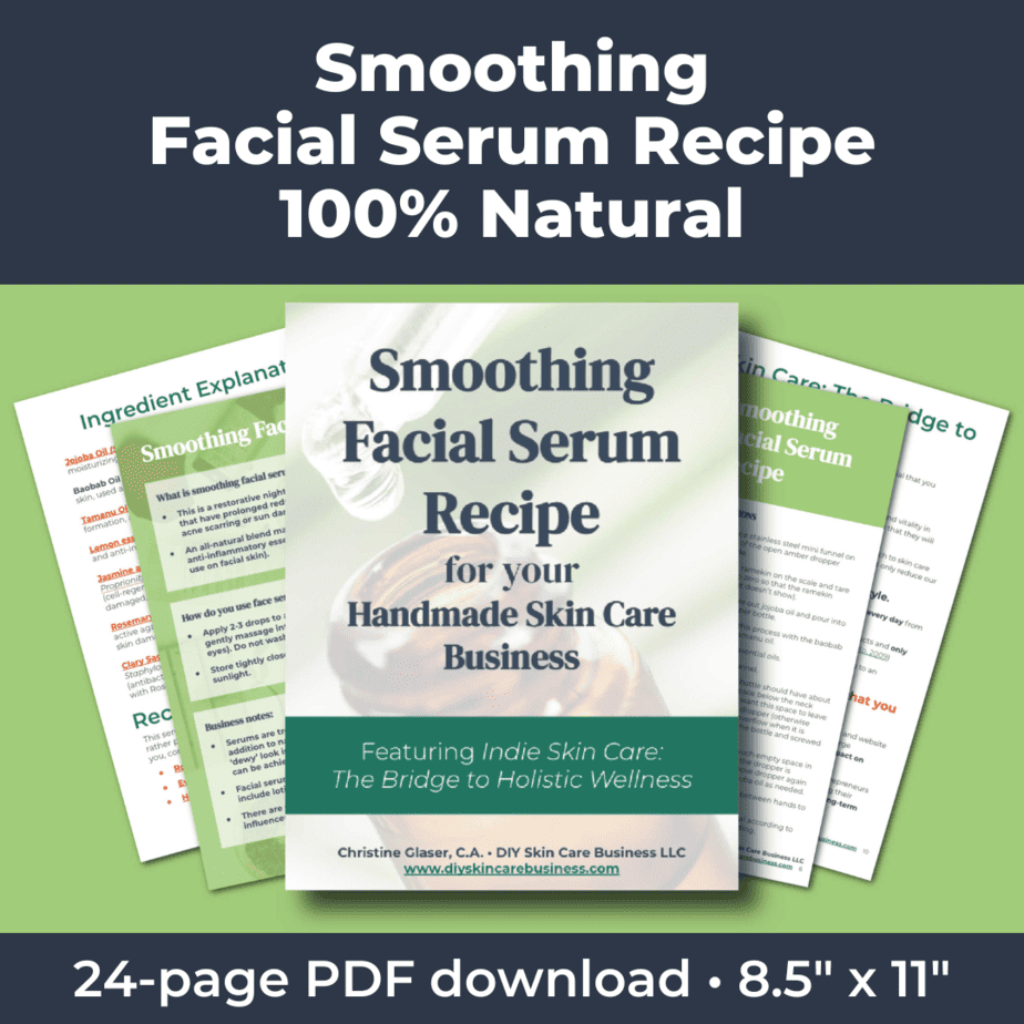 Smoothing Face Serum Recipe for Skin Care Businesses