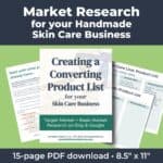 Handmade Skincare Market Research Ebook and Workbook