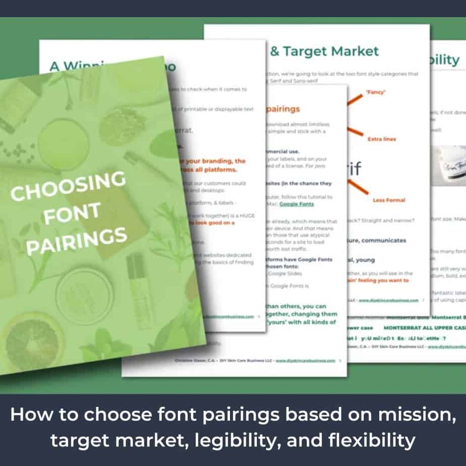 Ebook portion of the Choosing Your Font Pairings Guide