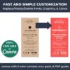 The kraft soap box label templates are easily editable using Canva.