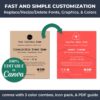 The kraft roller ball label template is easily editable using Canva.