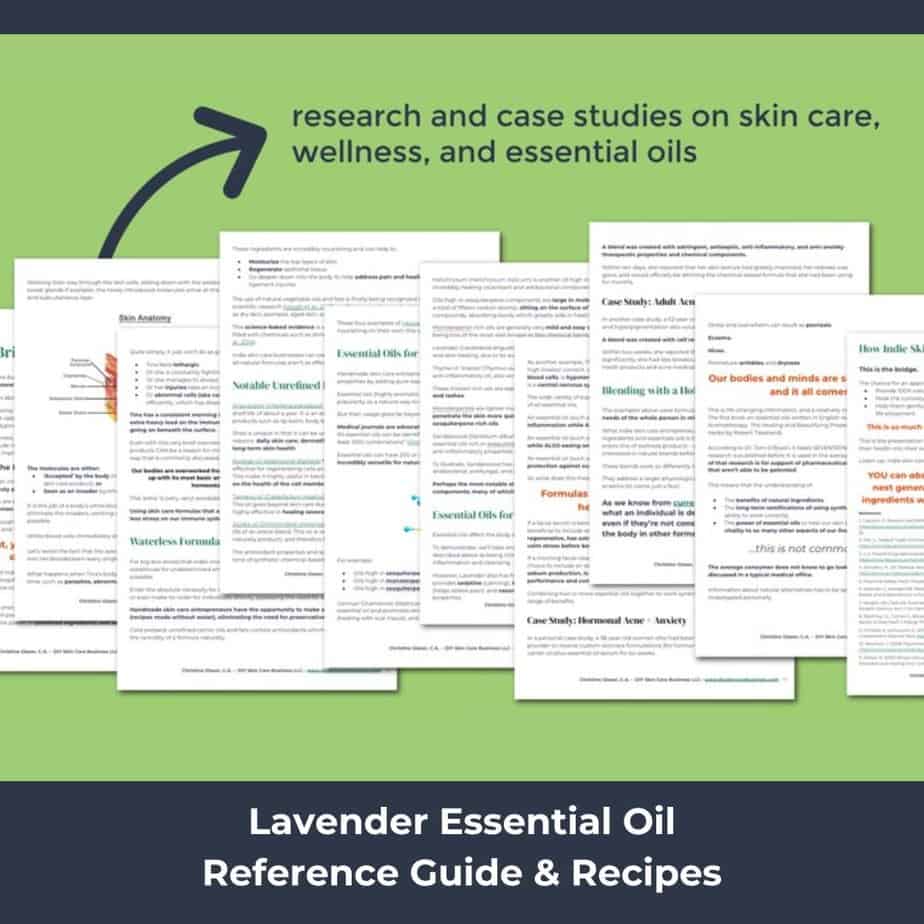 Skincare and Wellness Research included in the Lavender Reference Guide