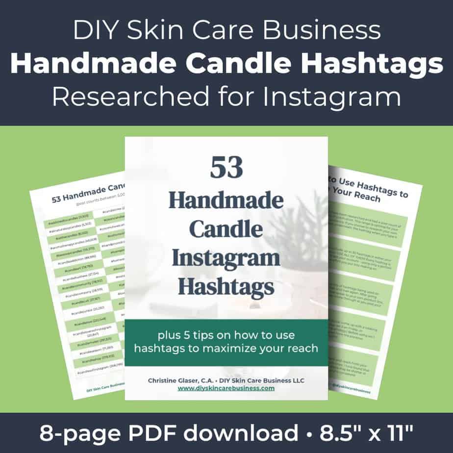 Handmade Candle Instagram Hashtag pack