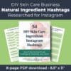 Natural Skincare Ingredient Hashtag Pack